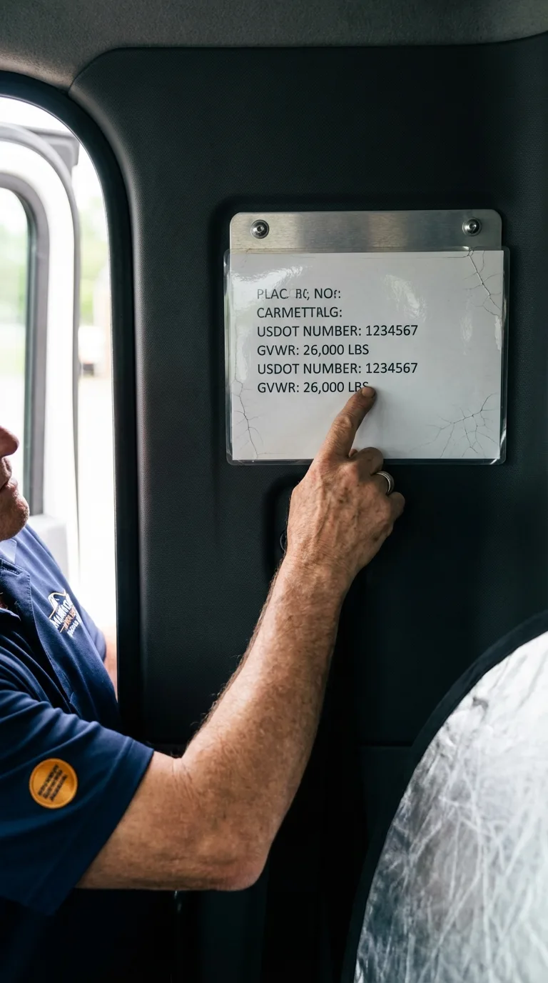 USDOT licensing placard verification in Knoxville